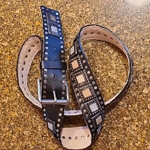 Belt, Black, XL, Decorated with Shells,